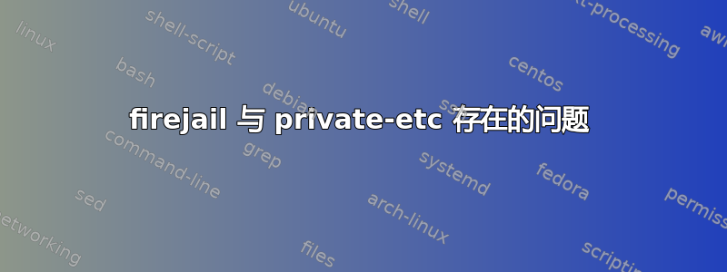 firejail 与 private-etc 存在的问题