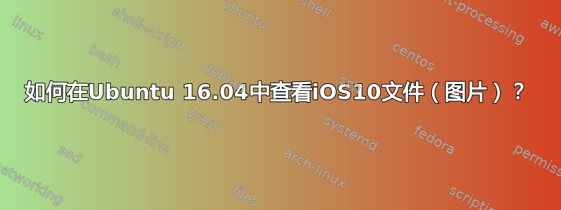 如何在Ubuntu 16.04中查看iOS10文件（图片）？