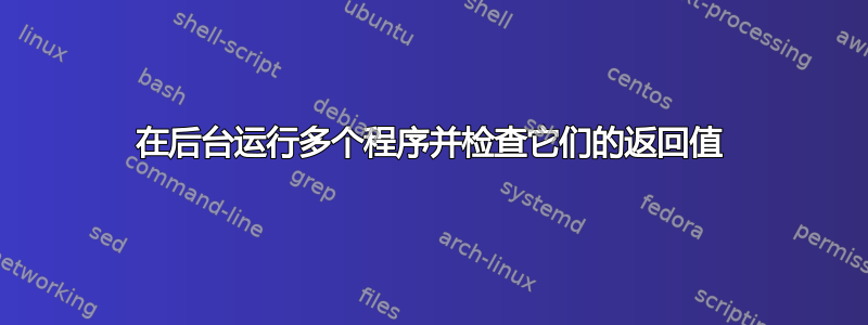 在后台运行多个程序并检查它们的返回值