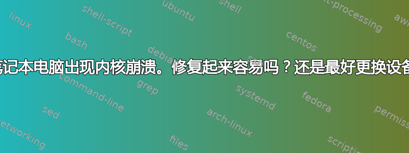 新笔记本电脑出现内核崩溃。修复起来容易吗？还是最好更换设备？