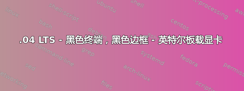 16.04 LTS - 黑色终端，黑色边框 - 英特尔板载显卡