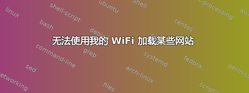 无法使用我的 WiFi 加载某些网站