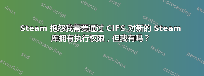 Steam 抱怨我需要通过 CIFS 对新的 Steam 库拥有执行权限，但我有吗？