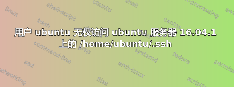 用户 ubuntu 无权访问 ubuntu 服务器 16.04.1 上的 /home/ubuntu/.ssh