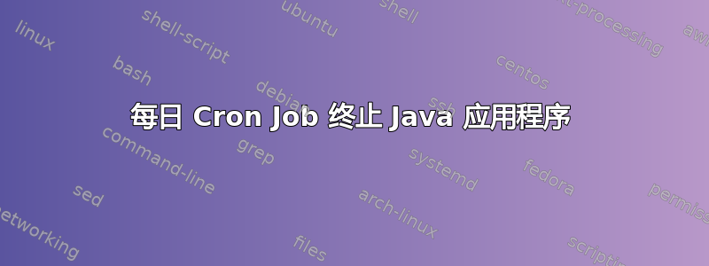 每日 Cron Job 终止 Java 应用程序