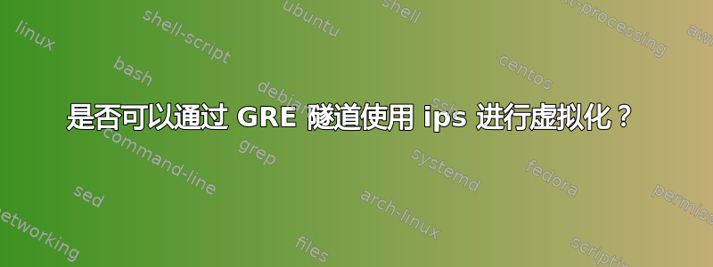 是否可以通过 GRE 隧道使用 ips 进行虚拟化？