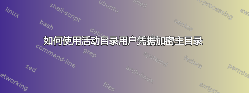 如何使用活动目录用户凭据加密主目录