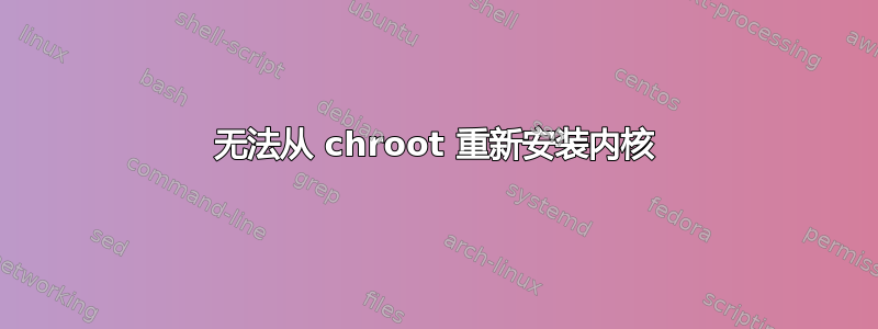 无法从 chroot 重新安装内核