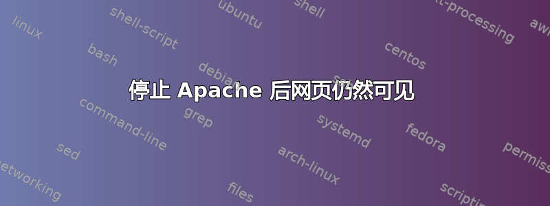 停止 Apache 后网页仍然可见