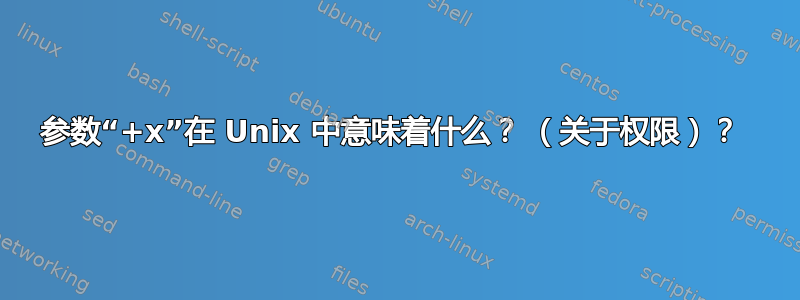 参数“+x”在 Unix 中意味着什么？ （关于权限）？ 