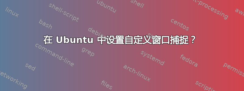 在 Ubuntu 中设置自定义窗口捕捉？