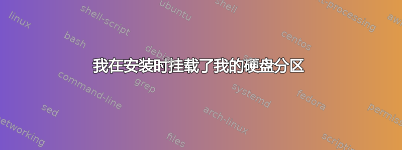 我在安装时挂载了我的硬盘分区