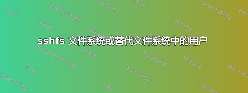 sshfs 文件系统或替代文件系统中的用户