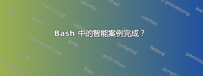 Bash 中的智能案例完成？