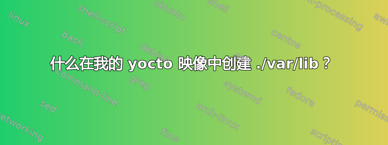 什么在我的 yocto 映像中创建 ./var/lib？