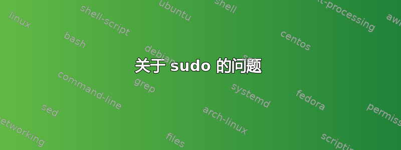 关于 sudo 的问题