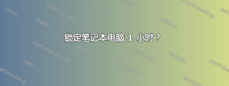 锁定笔记本电脑 1 小时？