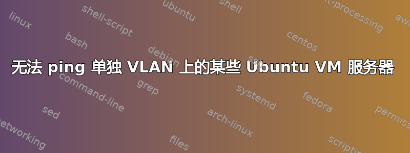 无法 ping 单独 VLAN 上的某些 Ubuntu VM 服务器