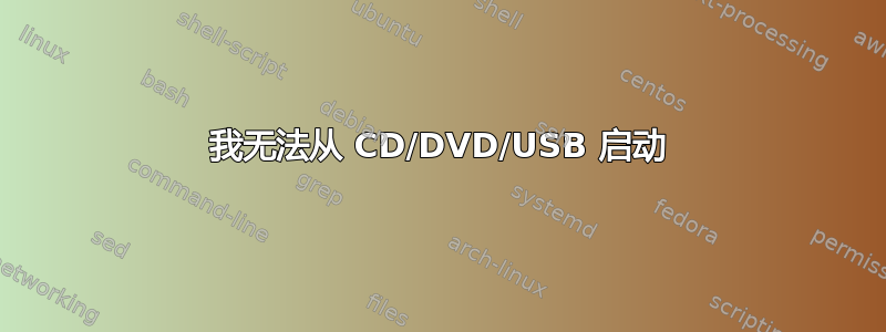 我无法从 CD/DVD/USB 启动