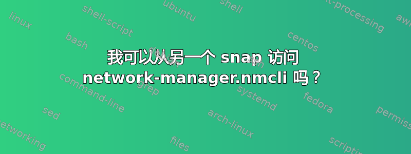 我可以从另一个 snap 访问 network-manager.nmcli 吗？