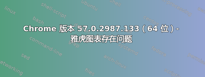 Chrome 版本 57.0.2987.133（64 位）- 雅虎图表存在问题