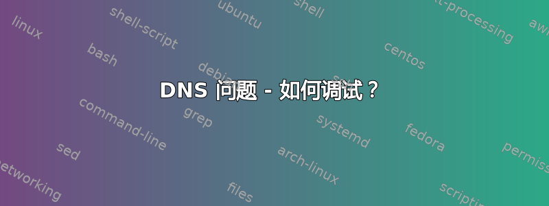 DNS 问题 - 如何调试？