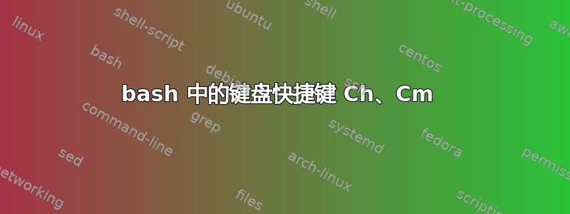 bash 中的键盘快捷键 Ch、Cm 