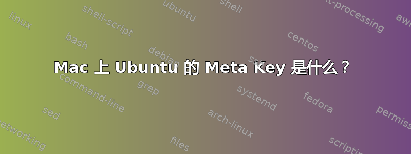 Mac 上 Ubuntu 的 Meta Key 是什么？