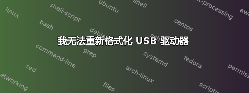 我无法重新格式化 USB 驱动器