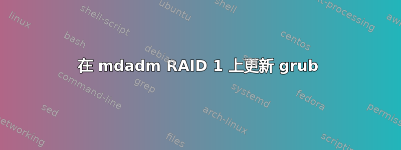 在 mdadm RAID 1 上更新 grub