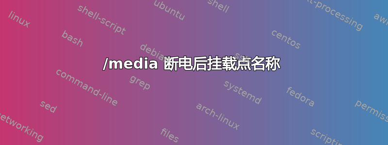 /media 断电后挂载点名称