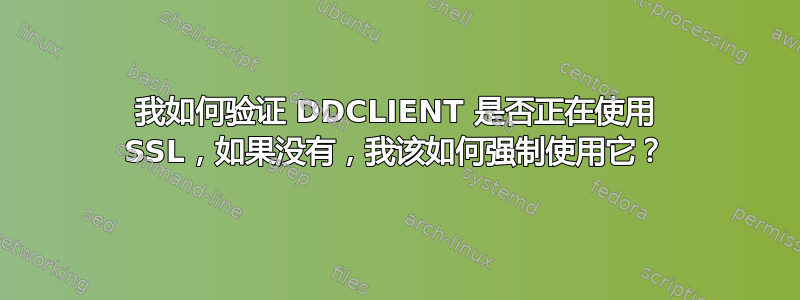 我如何验证 DDCLIENT 是否正在使用 SSL，如果没有，我该如何强制使用它？