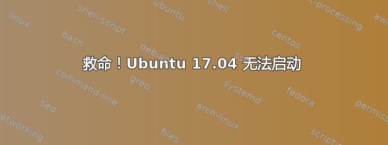 救命！Ubuntu 17.04 无法启动