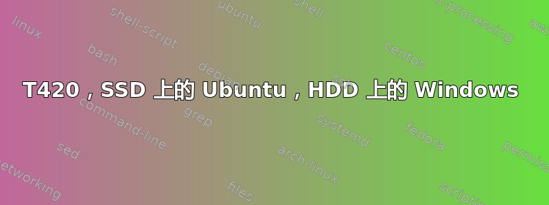 T420，SSD 上的 Ubuntu，HDD 上的 Windows