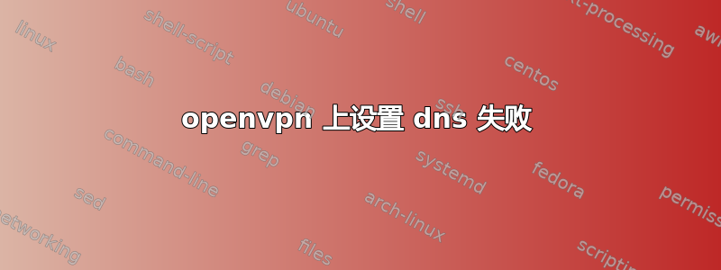 openvpn 上设置 dns 失败