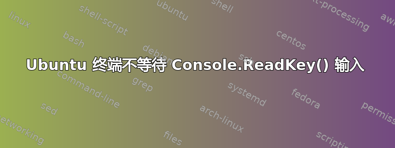 Ubuntu 终端不等待 Console.ReadKey() 输入