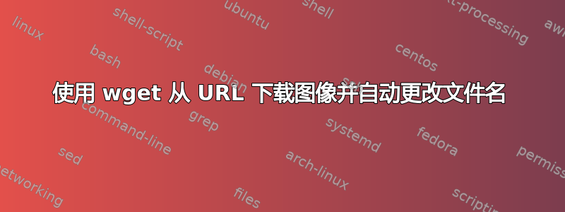 使用 wget 从 URL 下载图像并自动更改文件名