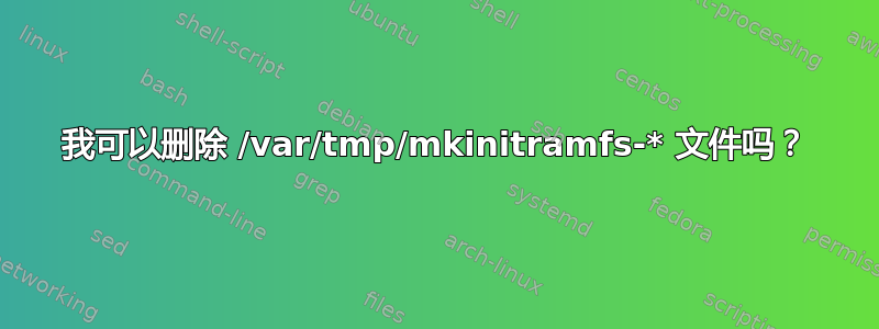 我可以删除 /var/tmp/mkinitramfs-* 文件吗？