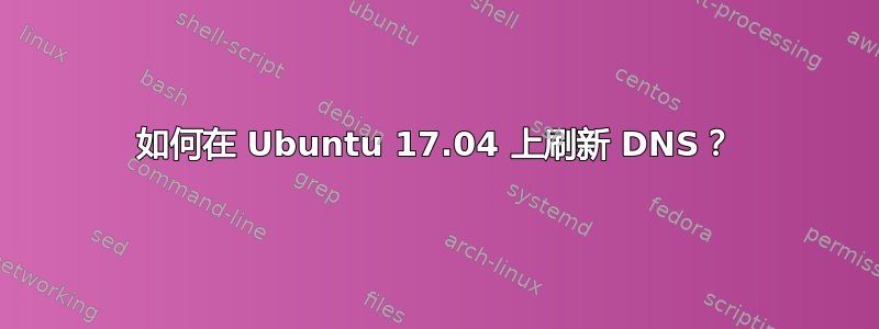 如何在 Ubuntu 17.04 上刷新 DNS？