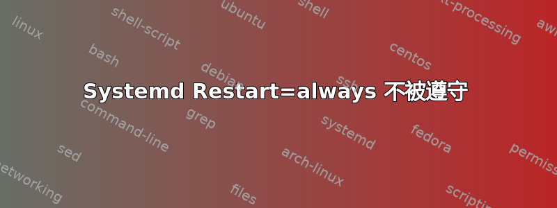 Systemd Restart=always 不被遵守