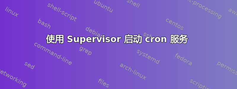 使用 Supervisor 启动 cron 服务