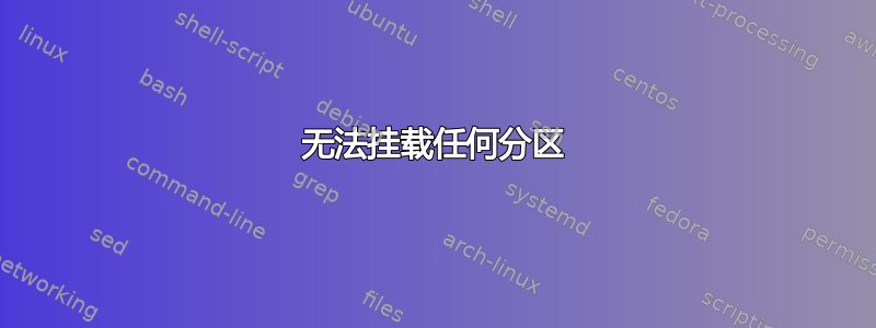 无法挂载任何分区