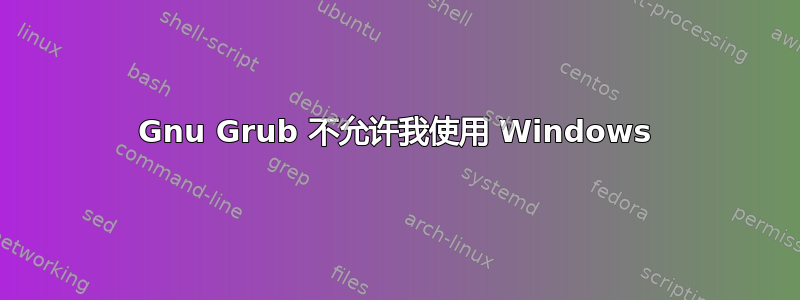 Gnu Grub 不允许我使用 Windows