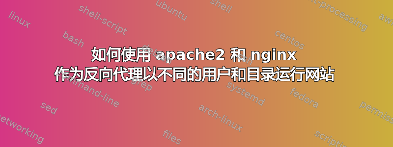 如何使用 apache2 和 nginx 作为反向代理以不同的用户和目录运行网站