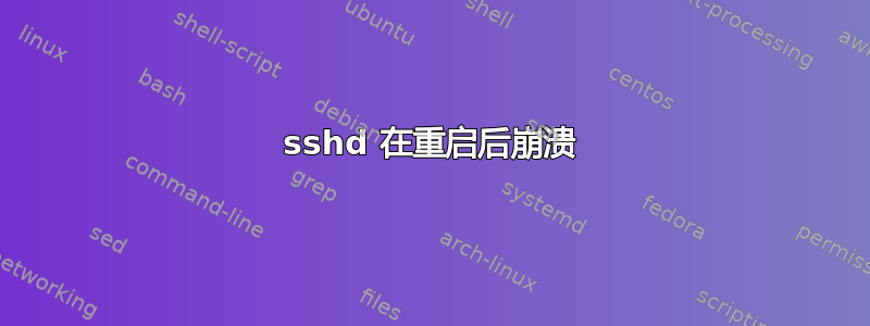 sshd 在重启后崩溃