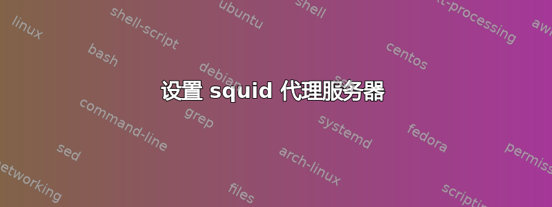 设置 squid 代理服务器