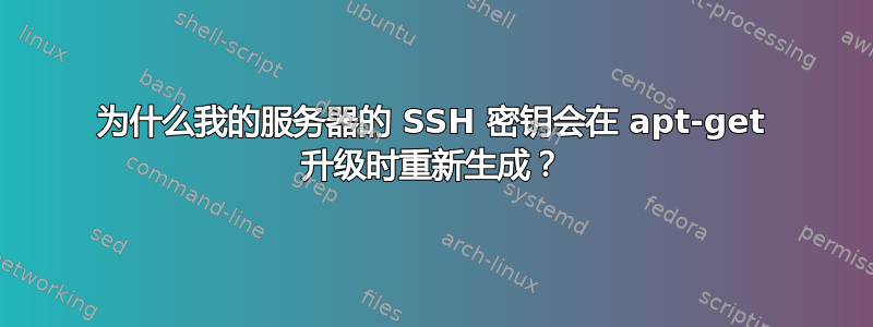 为什么我的服务器的 SSH 密钥会在 apt-get 升级时重新生成？