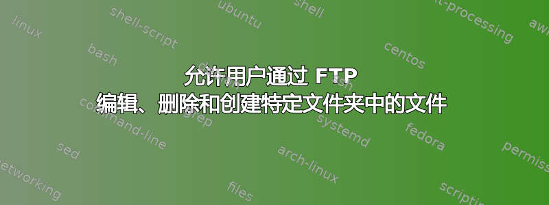 允许用户通过 FTP 编辑、删除和创建特定文件夹中的文件