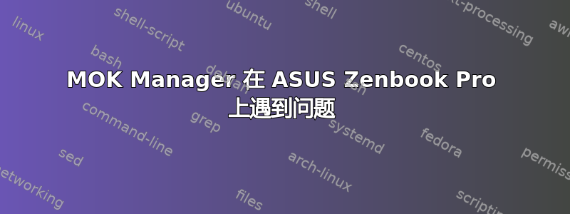 MOK Manager 在 ASUS Zenbook Pro 上遇到问题