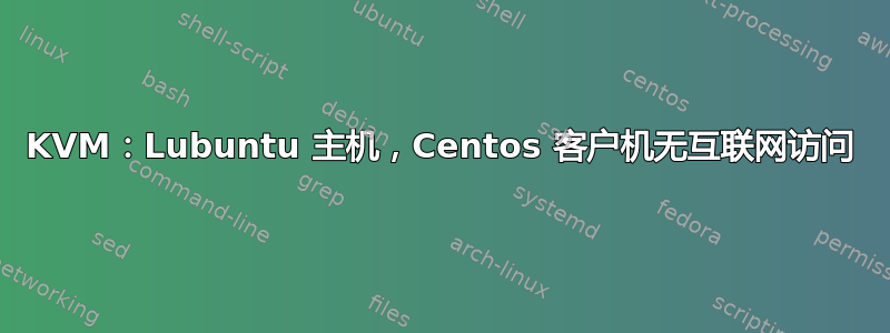 KVM：Lubuntu 主机，Centos 客户机无互联网访问